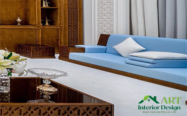 turquoise wooded arabic majlis